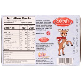 Rudolph Christmas Gummies, Festive Holiday Reindeer Gummy Candy, Stocking Stuffers 3 Ounces (Pack of 3)