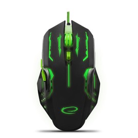Esperanza Apache Gaming Maus Mit 6 Tasten USB Wired Mäuse Für Pro Gamer PC Computer Maus Optische Maus Grün