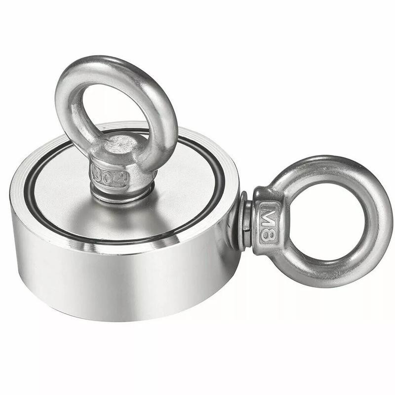 Double/Single Side Fishing Magnet, 400LBS ~ 1100LBS Heavy Duty Neodymium