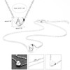 SKQIR Heart Necklace with Initial Silver Letter L,Tiny Heart Pendant