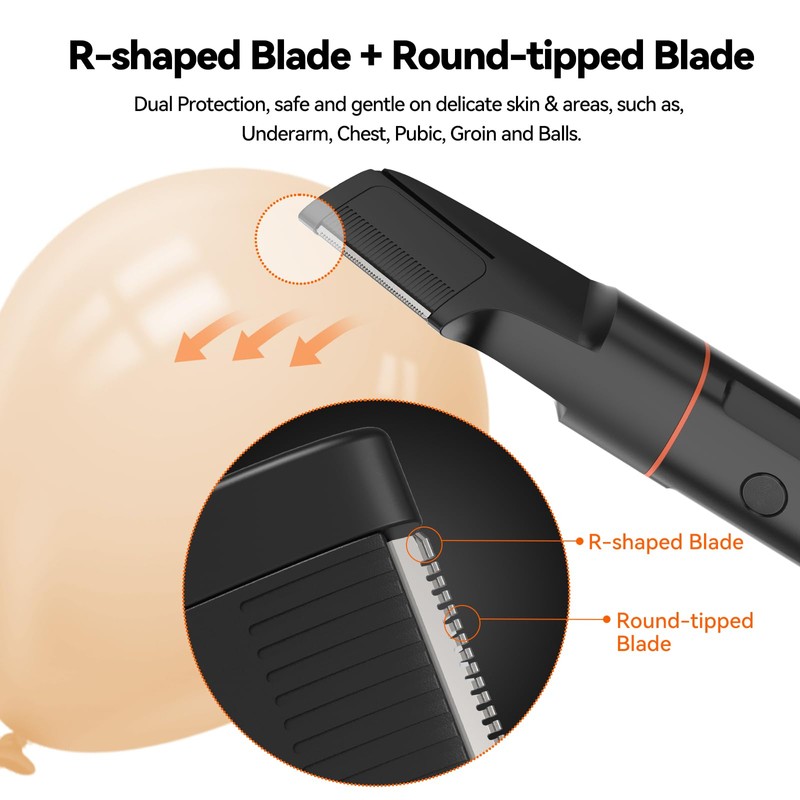 MAXGROOM Manscape Body Hair Trimmer for Men, Waterproof Pubic, Groin