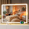 Hasipu Vanity Mirror with Lights, 27.6" x 20" LED Makeup