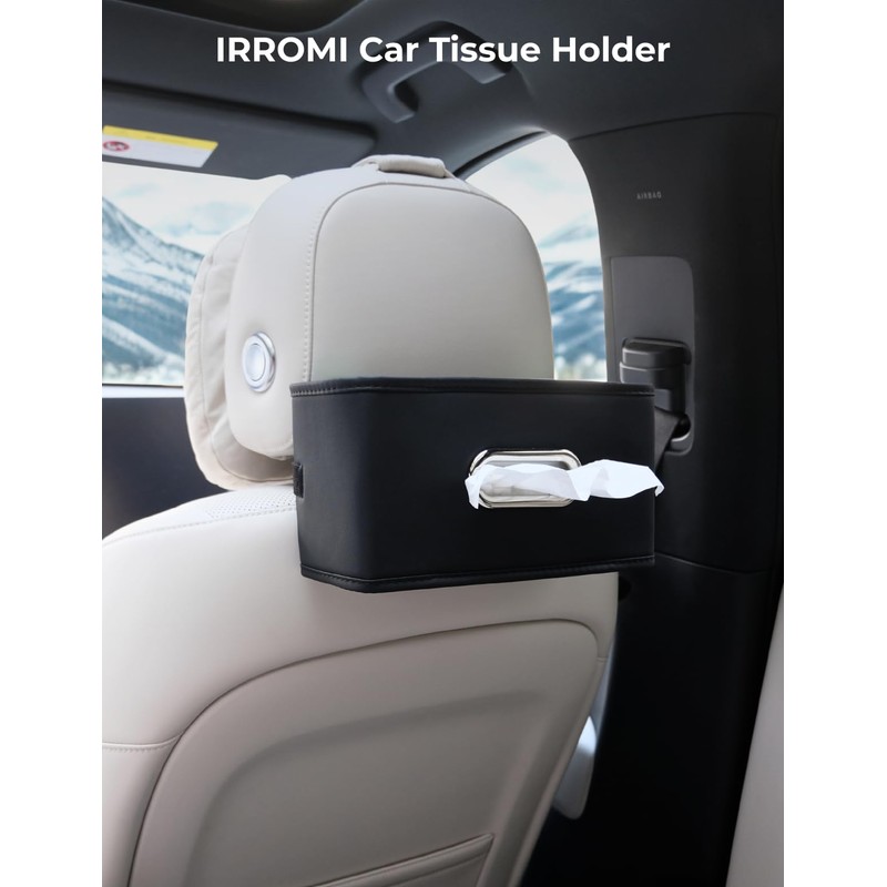 Upgraded Car Tissue Holder - Premium PU Leather Car Tissue