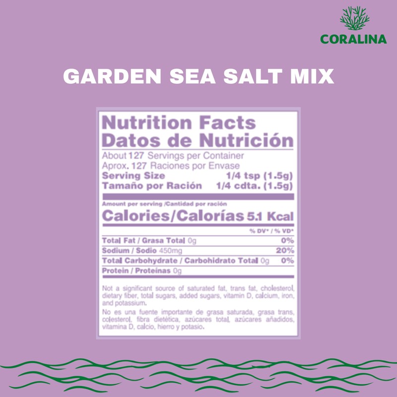 Coralina Garden Sea Salt (Reduced Sodium 20%) – Herbal Blend