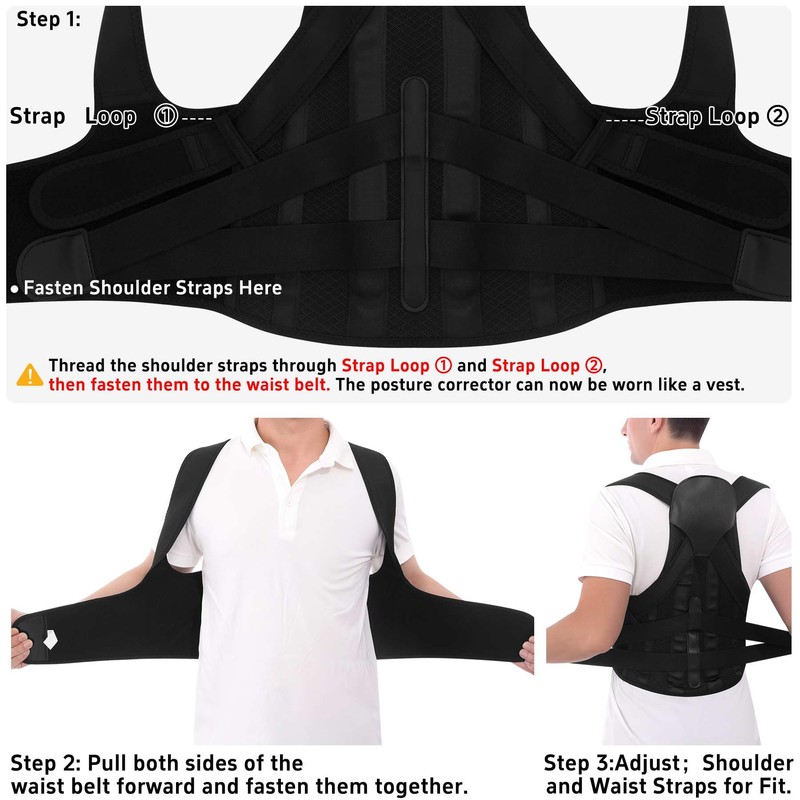 Zrughno Posture Corrector for Women and Men Back Brace Shoulder