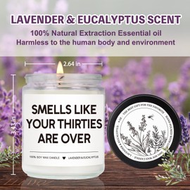 Funny 40th Birthday Candle Gifts for Women Men, Smells Like Your Thirties are Over Candle, Forty Birth Candles, 40th Gift Ideas for Wife Husband Sister Brother Friend, 1985 Birthday Decor Candles-10