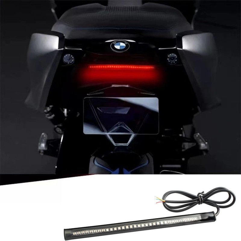 Mirhua バイク テールランプ 曲面貼り付け可能 防水 12V ウインカー ブレーキランプ オートバイ 汎用