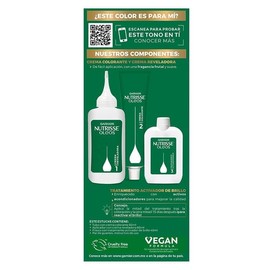 Tinte permanente para cabello Garnier Nutrisse sin amoniaco Tono 7.3 Rubio Dorado