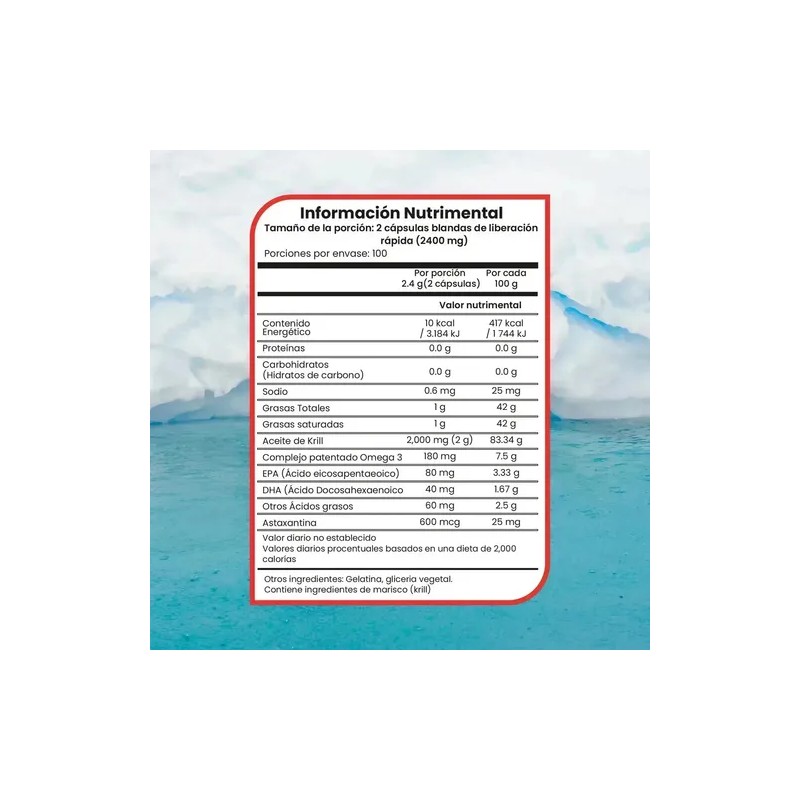 Astaxantina Krill Y Oil Omega 3 Nuboost 200 180 Cápsulas