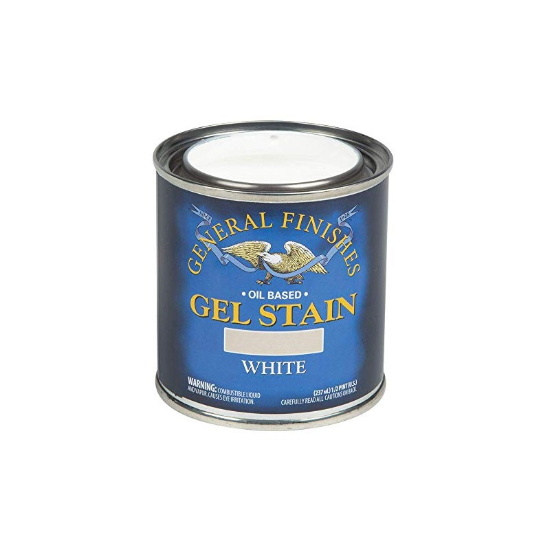 General Finishes Oil Base Gel Stain, 1 Half-Pint, White