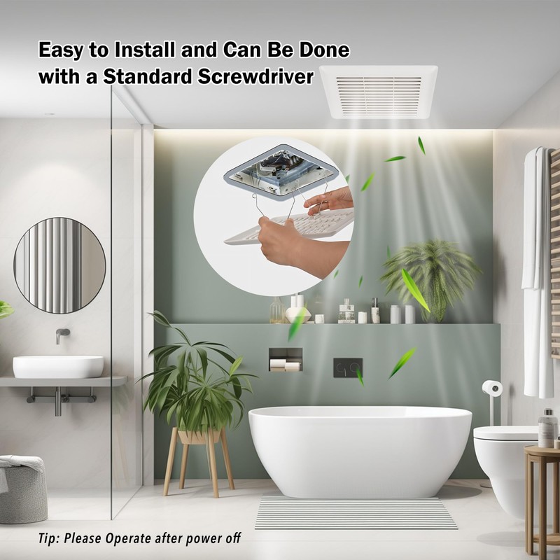 2 Pcs C350GN Bathroom Fan Cover Replacement with Springs Plastic