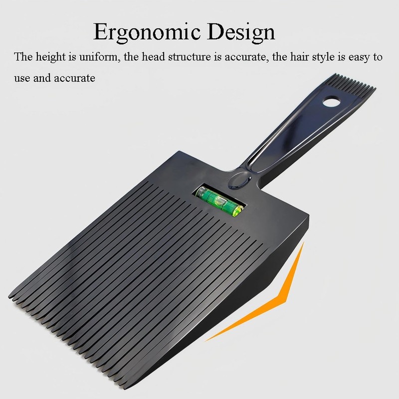 CONGGUAN Men's 2-in-1 Flat Top Guide Comb with Water Leveling