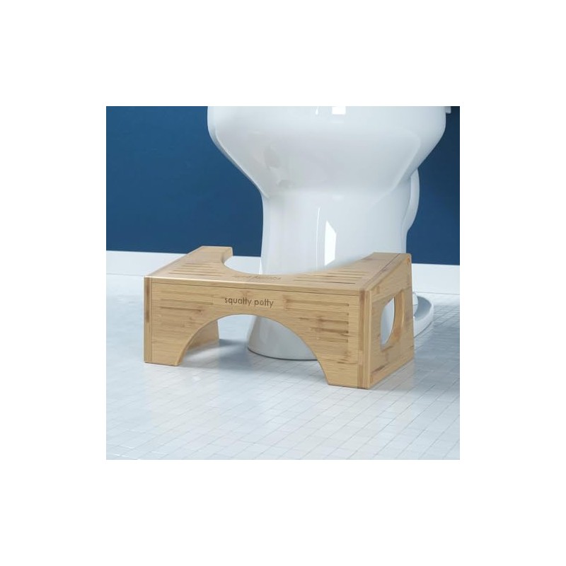 Squatty Potty Bamboo Flip Bathroom Toilet Stool - 7 and