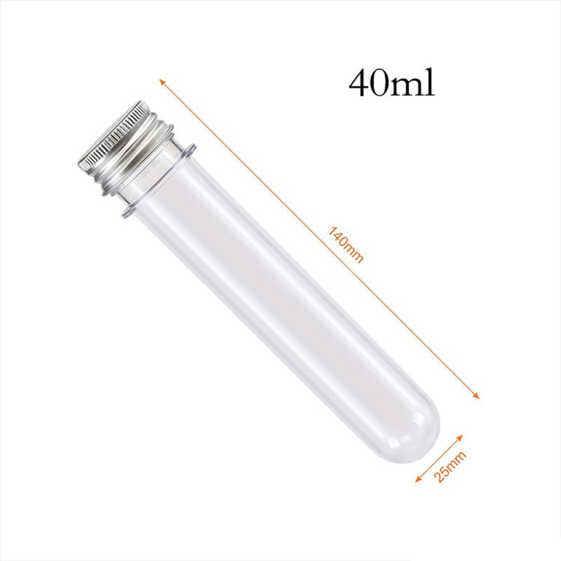Ginhkok Test Tubes with Aluminum Cap, 1.4 fl oz (40