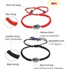 Finrezio 6 Stück Nazar Boncuk Armband Hamsa Geflochtene Armbänder Kabbalah
