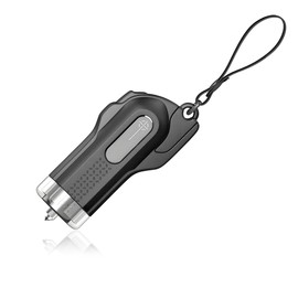 Wevdn Car Window Breaker, Portable Car Safety Hammer & Seatbelt Cutter with a Stainless Steel Blade for Car Escape, Car Keychain and Breaking Glass Survival Tool for Land/Underwater (Black)