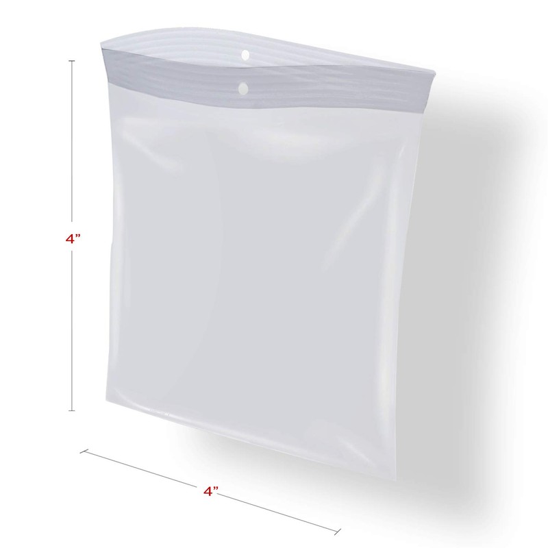 Deeb's 100 Count 4x4 inches Clear Zipper Lock Baggies Craft