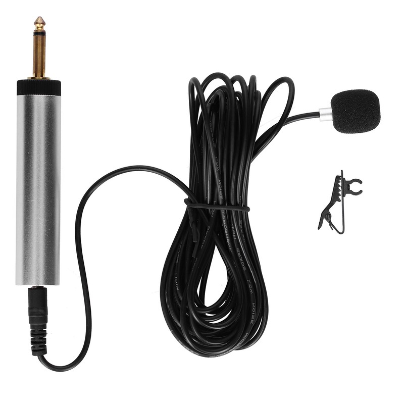Professional Condenser Microphone Lavalier Lapel Mic Clipon Instrument Microphone for