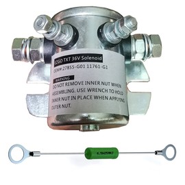 Dr.Acces EZGO Solenoid Replaces E-Z-Go: 27855G01, Fits E-Z-Go: Electric, 1986 and Newer, Hardware Included, 36V, #124 Series