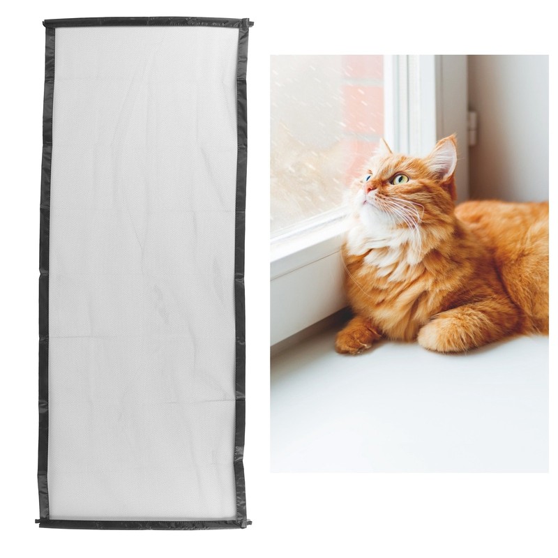 Black Portable Pet Gate Fence Foldable Small Animal Protective Fence