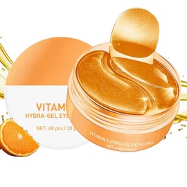 60 Pcs Vitamin C & Collagen Eye Pads - Dark Circle & Wrinkle Care with Cooling Effect