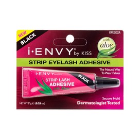 Kiss I Envy Strip Eyelash with Aloe Adhesive Black 0.25oz (3 Pack)