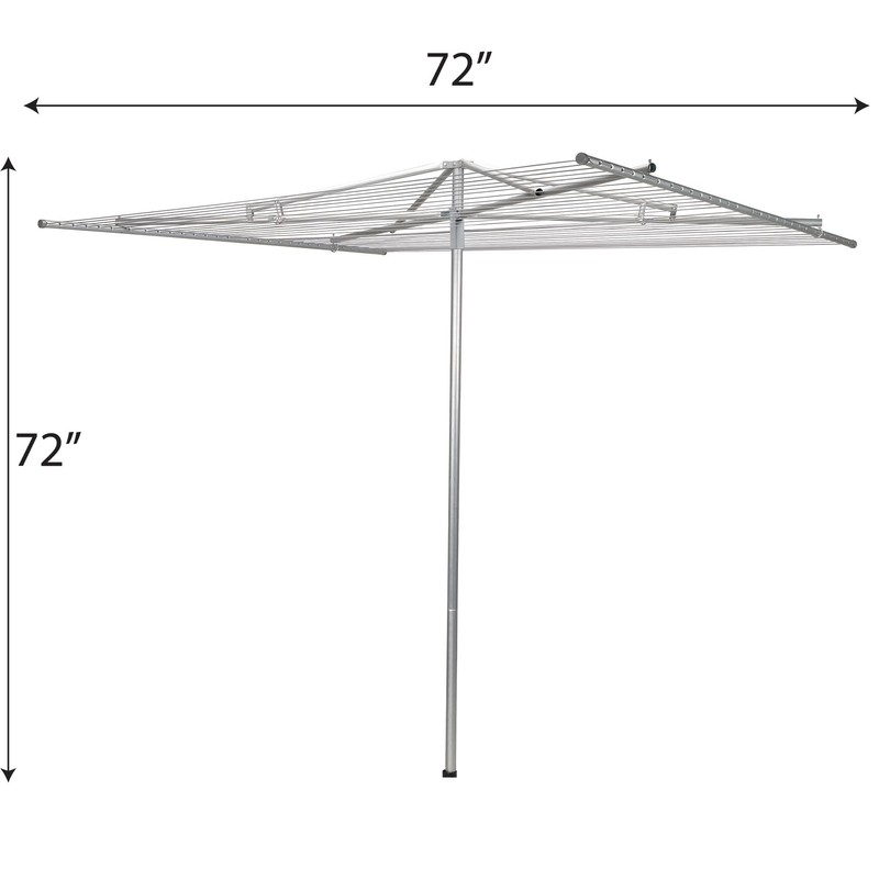 Household Essentials 17130-1 Rotary Outdoor Umbrella Drying Rack | Aluminum