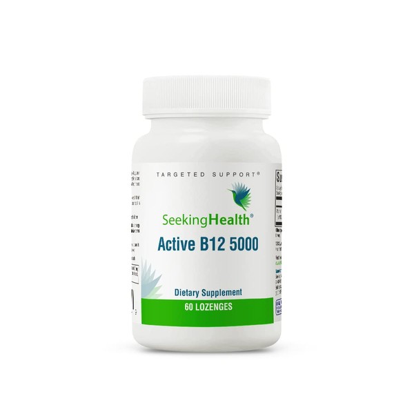 Seeking Health Active B12 5000, 5000 mcg B12 as Adenosylcobalamin and Methylcobalamin, Potent Formula Supports Healthy Metabolism, Methylation, Cognitive Health, Vegan and Vegetarian (60 lozenges)*