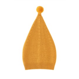 LLmoway Toddler Beanie Cap Boys Girls Soft Warm Cotton Knit Winter Hat Stretch Skull Beanies Yellow