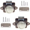 Pack of 2 Push Button Lock, Cabinet Lock Catch, Push