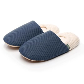 AioTio Women's Plush Slippers with Heel Wrap for Indoor Slippers with Soft Sole Warm Slippers Non-Slip Soft Felt Slippers, navy