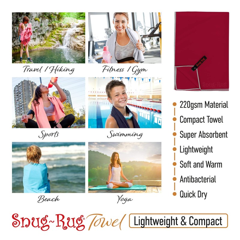 Snug Rug Microfibre Beach Towel Large 80 x 160cm –