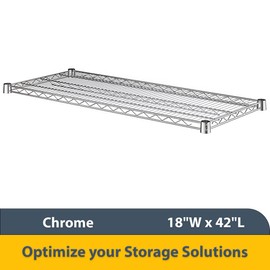 Zedfire Chrome Wire Shelf for Shelving Units, 2-Pack 18" x 42" Replacement Shelves for Wire Rack, NSF Additional Heavy Duty Wire Shelving
