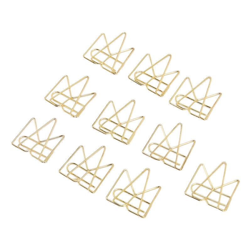 100PCS Metal Crown Paper Clips Multifunctional Rustproof Electroplating Process Prevent