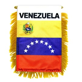 Venezuela 8 Star Mini Flag 4"x6" Window Banner w/suction cup