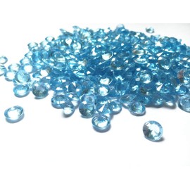 Acrylic Diamonds Faux Round Crystals Treasure Gems for Table Scatters, Vase Fillers, Arts & Crafts, Wedding Decoration (8mm 1000pcs Light Blue)