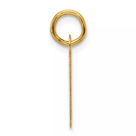 GlittersandGold 14k Slanted Block Letter A Initial Charm Bracelet Necklace