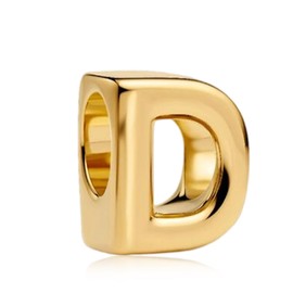 YUMINN Gold Letter Charms A-Z for Bracelets 925 Sterling Silver Jewellery Gifts for Women, Sterling Silver, Cubic Zirconia