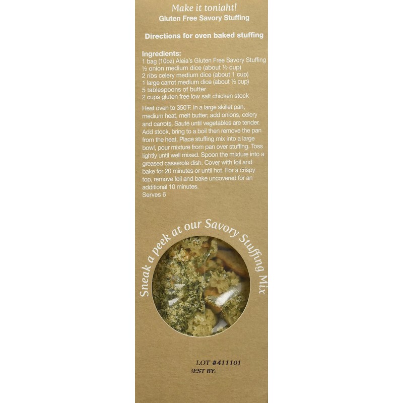 Aleia's Gluten-Free Savory Stuffing - 1 Pack 10oz