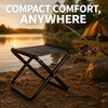 Portable Folding Stool Compact Black Seat for Camping & Travel