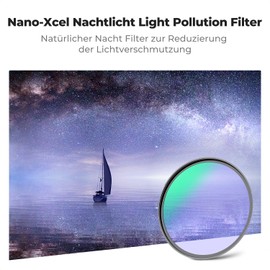 K&F Concept Nano-X 72 mm Natural Night Filter Astroklar Night Light Pollution Filter for Night Photography Astrophotography with 28-Layer Coating