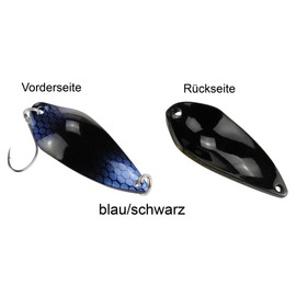 FTM Unisex - Adult 10C5200052C10 Spoon Rock 4.2 g Spoon Blinker for Spin Fishing, Trout Spoon, Trout Bait, Blinker for Trout Fishing, Colour: Blue/Black, Colourful, Normal
