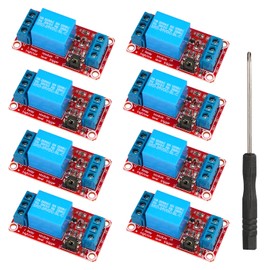 MTDELE 8 Pcs DC 5V Relay 1 Channel Module with Optocoupler Isolation Support High and Low Level Trigger (5V Relay)