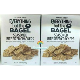 Trader Joe's 2 Packs Trader Joe's Everything But The Bagel Bite Sized Crackers 10oz Each Pack