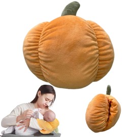 POVENK Cozy Cradle Pillow,Baby Feeding Arm Pillow,Soft Cotton Bottle Nursing Arm Pillows for Newborn,Breastfeeding Pillows for More Support for Mom and Baby,Portable and Washable(Pumpkin)