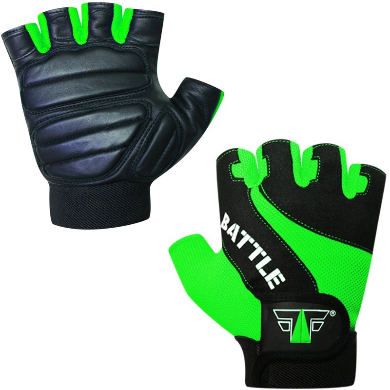 FOX-FIGHT Battle Green Fitness Weight Training Professional High Quality Leather
