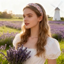 Women Girls Non-Slip Padded Headbands - Cute Pearl Decor Fashion Thin Head Bands, Trendy Hair Accessories For Daily Styling (Pink-8Pcs)