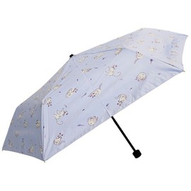 アテイン 折晴雨兼用ミニ リラクシングキャッツ パープル 50cm 6690