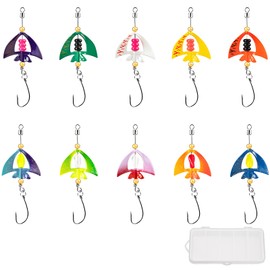 10PCS Spinner Baits Kit - Colorado Blades & Sharp Hooks for Bass Trout Crappie Fresh/Saltwater Fishing Spinnerbait Lures