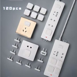 Outlet Covers Baby Proofing (120 Pack) Mulaibdin Safety Socket Covers for Child, Electrical Outlet Protectors with Hidden Pull Handle, No Easy to Remove by Children Outlet Cap for 2/3-Prong